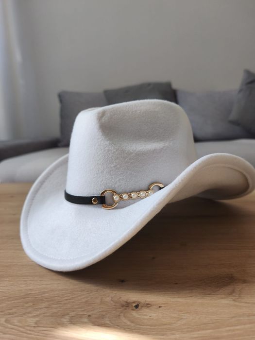 Kapelusz kowbojski biały country dziki zachód western