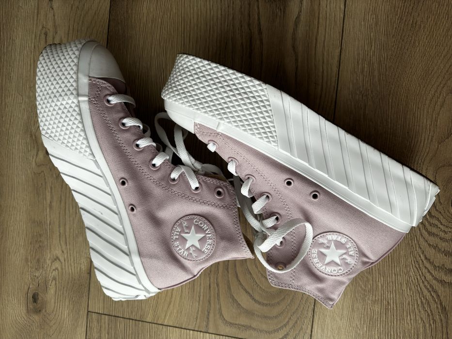 Różowe Converse lift trampki platforma na platformie 39.5 róż