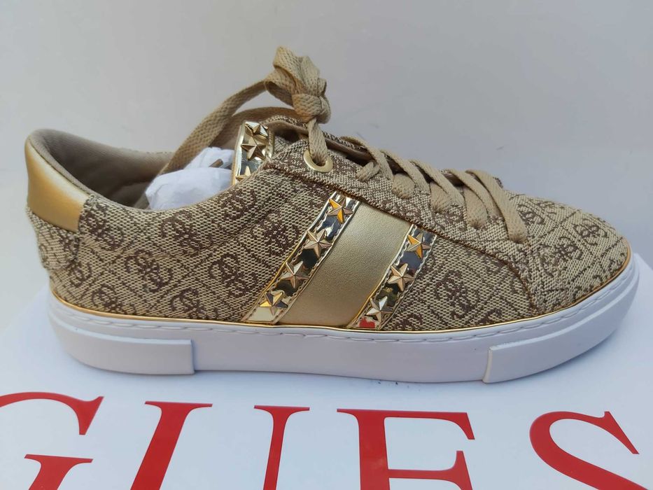 NOWE buty złote sneakersy GUESS trampki tenisówki rozmiar 36