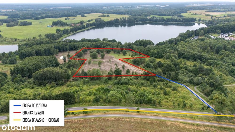 Piękna działka budowlana nad jeziorem OKRA utwardzony dojazd
