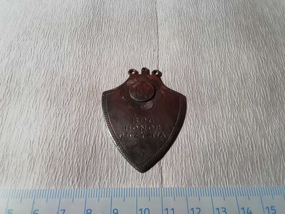 Ryngraf patriotyczny polski srebrny z 1942 r.