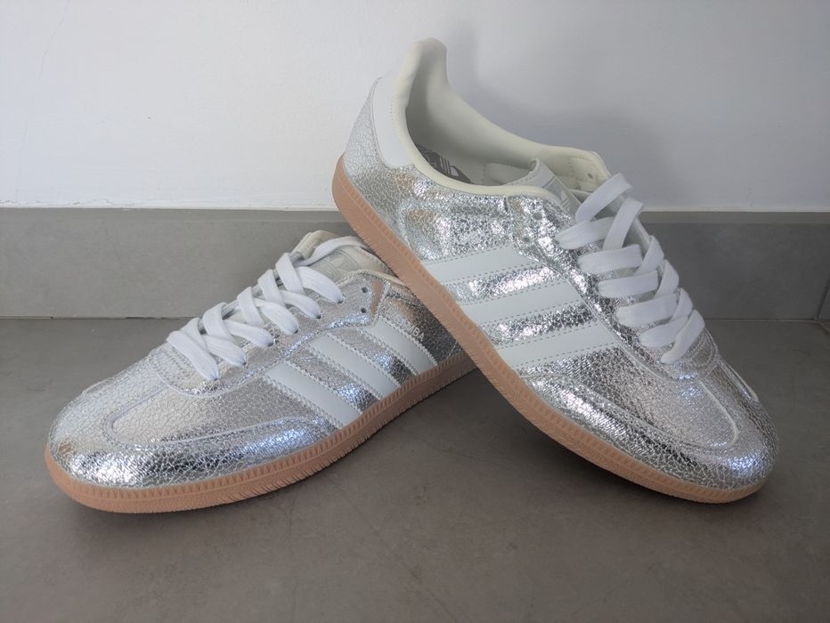Sapatilhas samba prateadas
