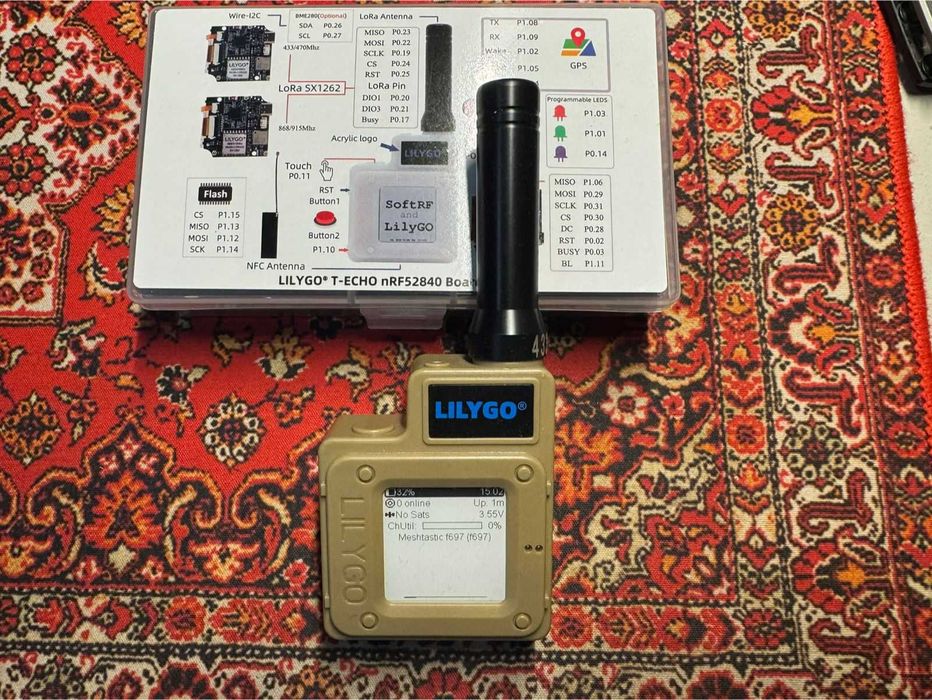 LILYGO® TTGO Meshtastic T-Echo LoRa SX1262 Wireless Module 433