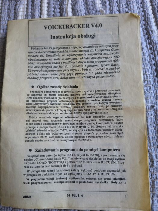 Commodore 64 VOICETRACKER   V4.0