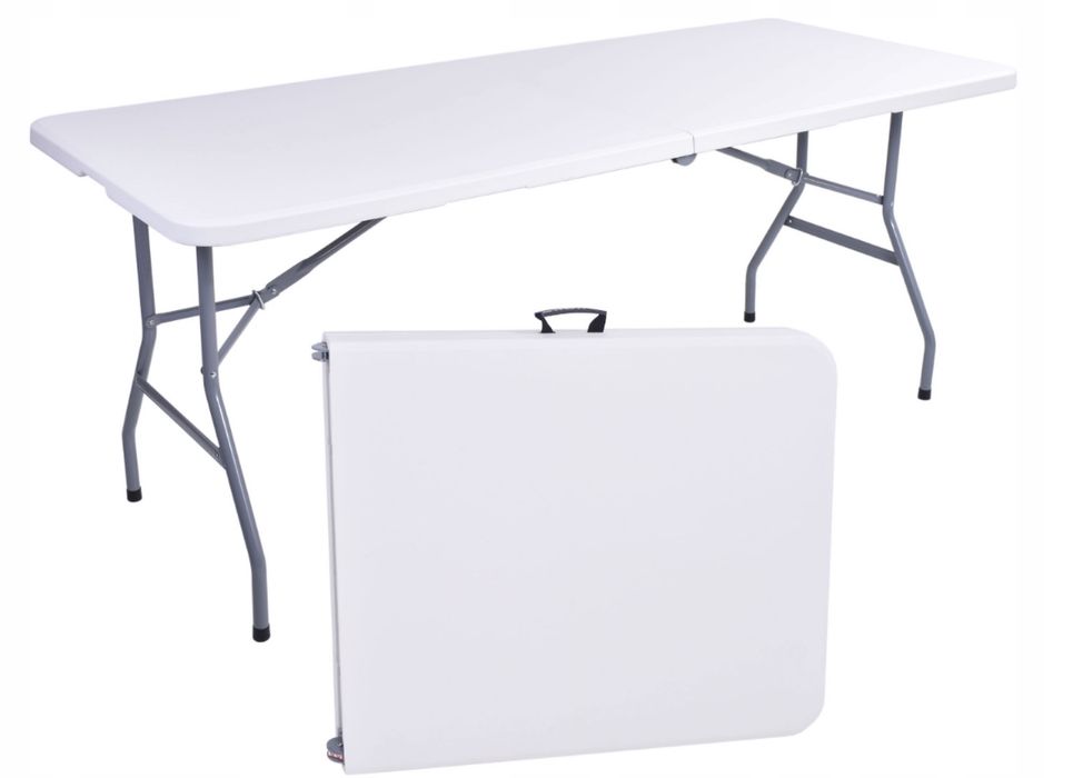 Stół Składany Cateringowy Ogrodowy 180x75 cm Duży Tutystyczny Walizka