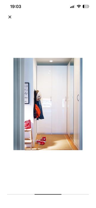 Drzwi szafa pax ikea białe połysk Fardal