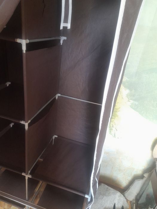 Трёхстворчатый разборный переносной матерчатый шкаф на металлокаркасе