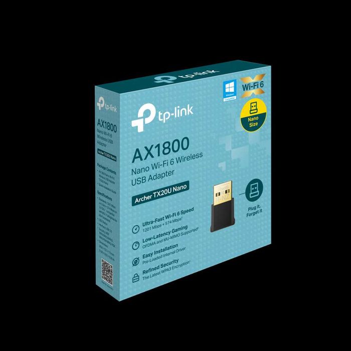 Новый 5 ГГц Wi Fi 6 USB‑адаптер Тп линк Archer TX20U Nano AX1800 MU-MIMO
