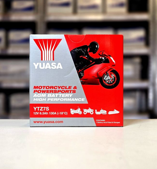 Akumulator motocyklowy AGM YUASA YTZ7S 12V 6,3Ah 130CCA