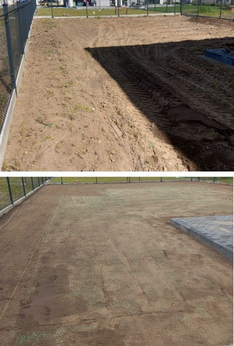 wertykulacja trawnika, glebogryzarka separacyjna, maszynowy siew trawy