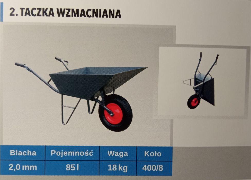 Taczka budowlana ogrodowa rolnicza