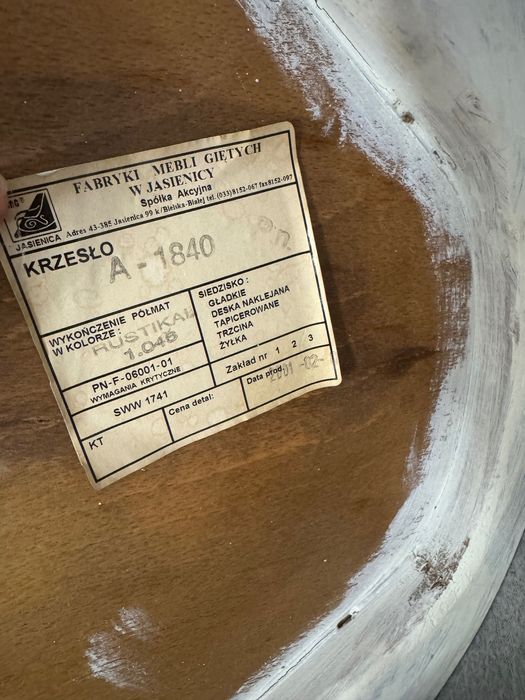 Krzesła Thonet nr 18, Fameg, Jasienica, Paged