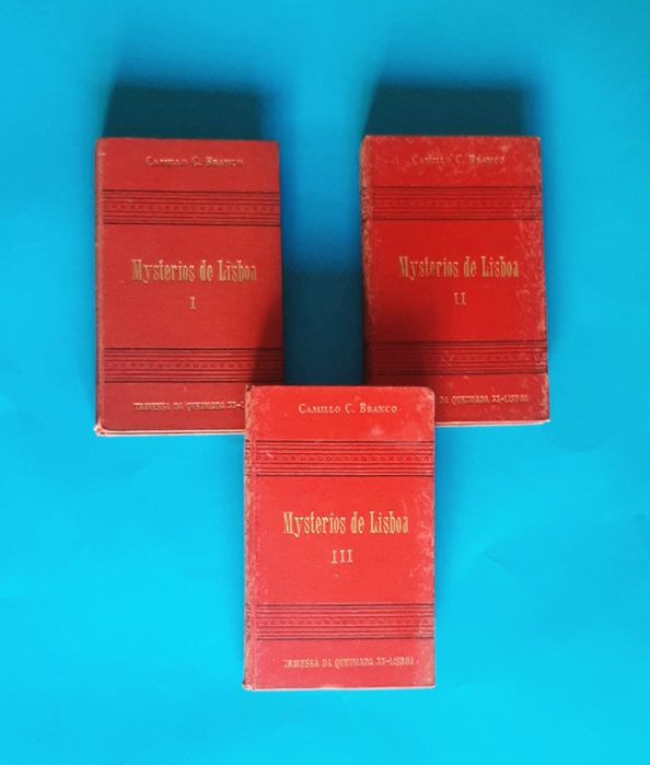 Mistérios de Lisboa / Camilo Castelo Branco 3 volumes raros