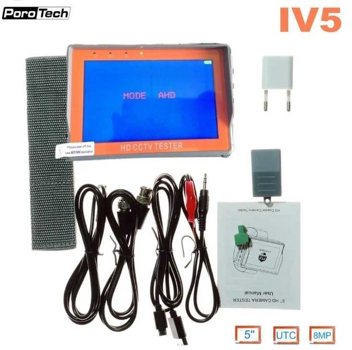 Відеотестер портативний монітор IV5 для настройки відеокамер до 8 Мп