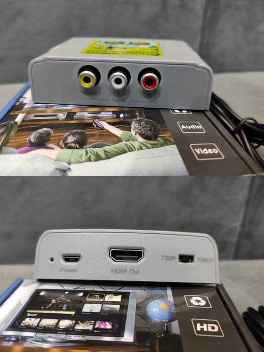 Konwerter RCA na HDMI 720P/1080P do PS1, PS2, VHS, VCR, DVD, SNES, Wii