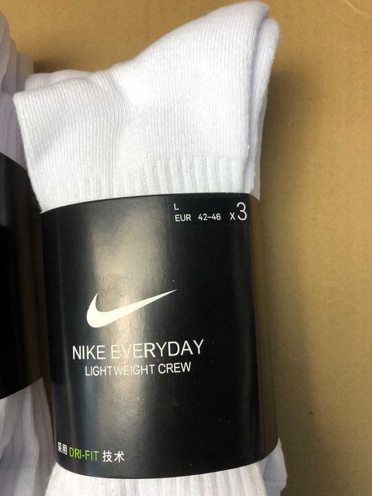 Zestaw skarpetek bawełnianych Nike – 6 par, białe, unisex