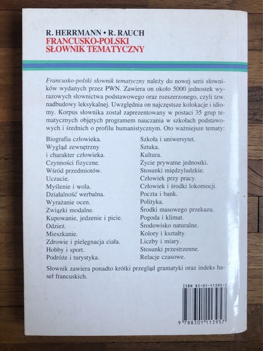 Francuski-polski Słownik Tematyczny