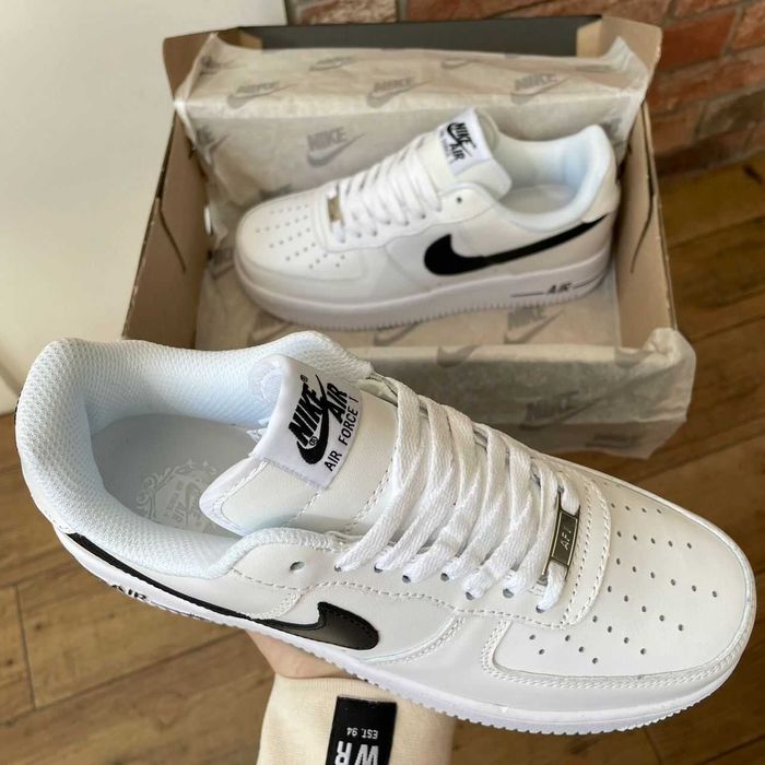 АКЦІЯ! Nike Air Force 1 White Black 36 37 38 39 40 41 42 43 44 45 форс