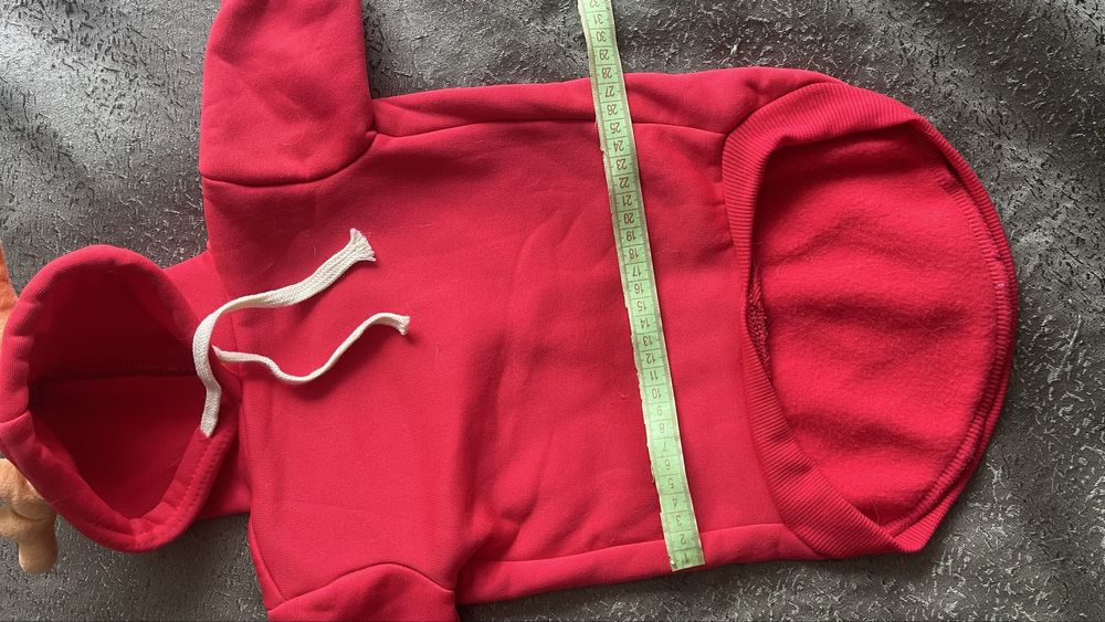 Одяг для собак, котів, червоне худі, олень