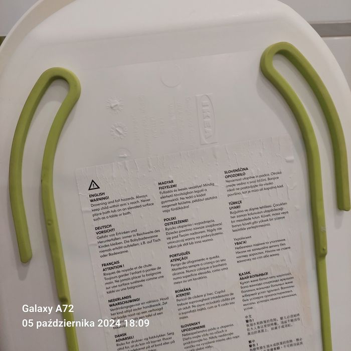Wanienka antypoślizgowa ikea dla niemowlaka do kąpieli