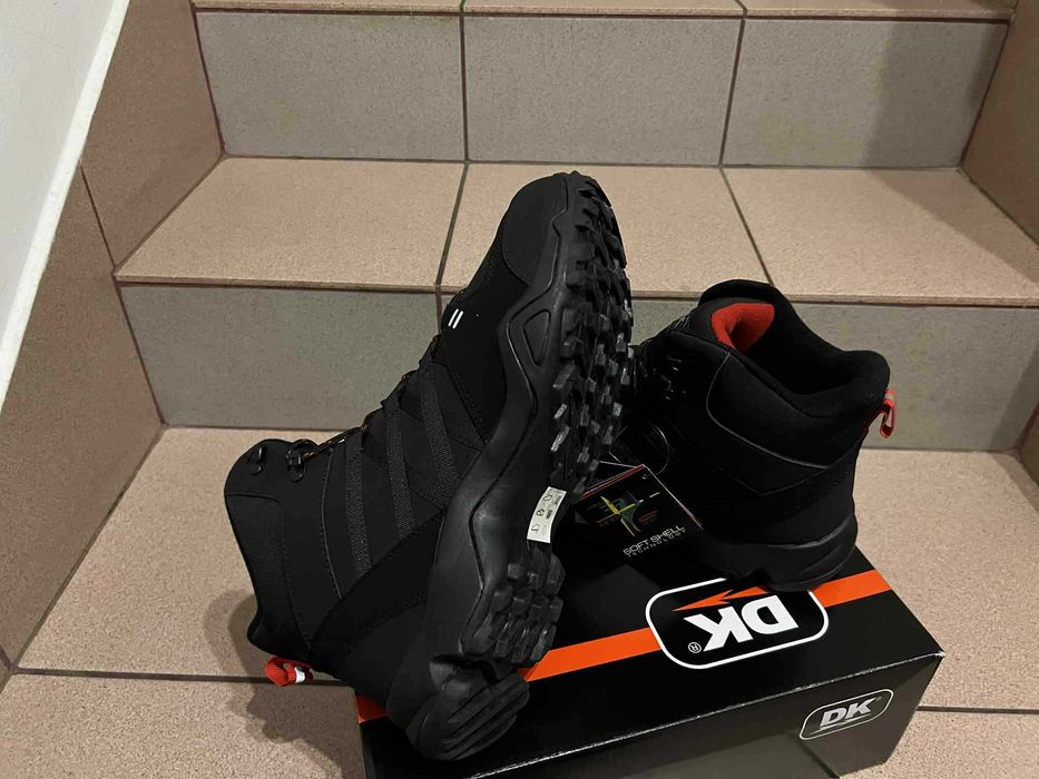 Buty Męskie Wodoodporne Czarno/Czerwone 46