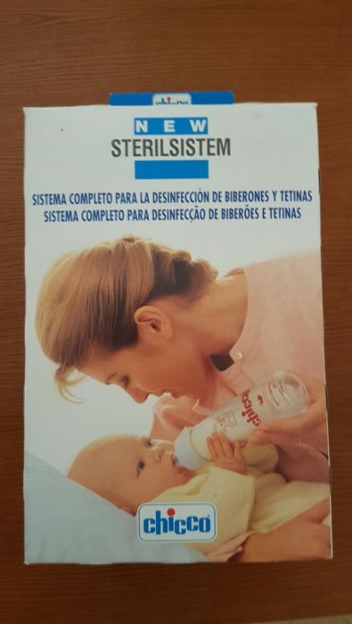 Sistema para desinfeção / esterilização de biberões e tetinas Chicco