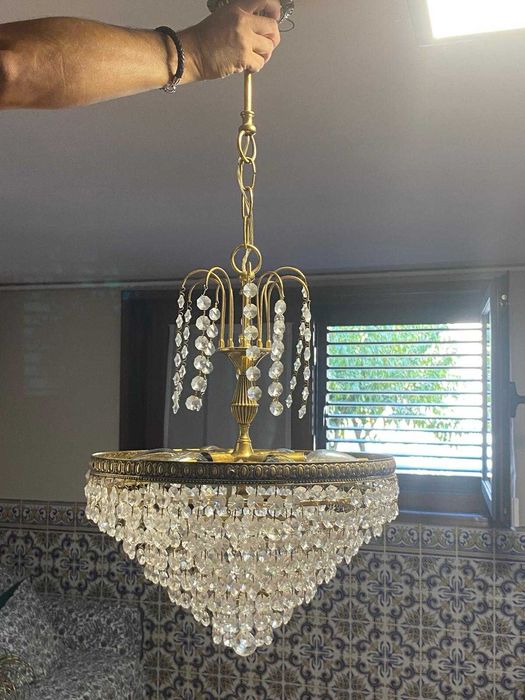 Candeeiro de teto em Cristal