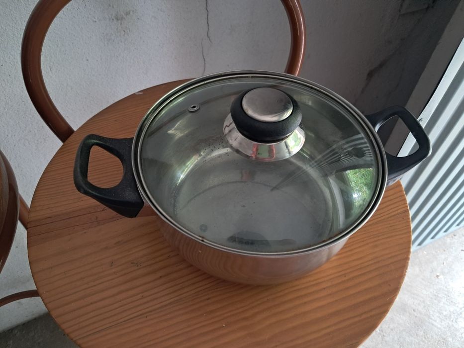 Conjunto 1 frigideira e 2 tachos