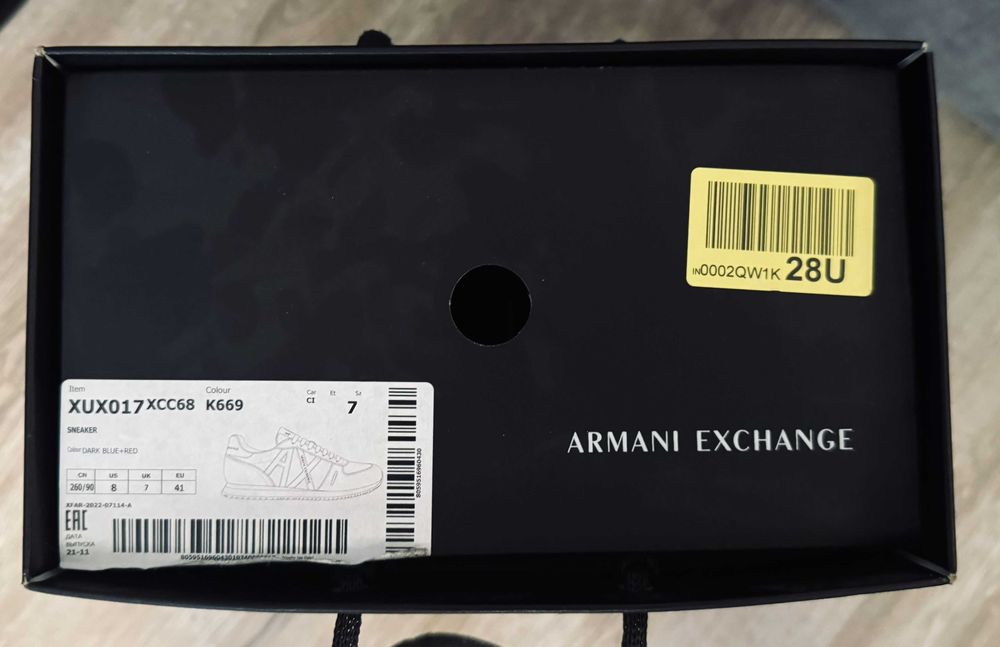 sneakersy armani exchange rozmiar 41