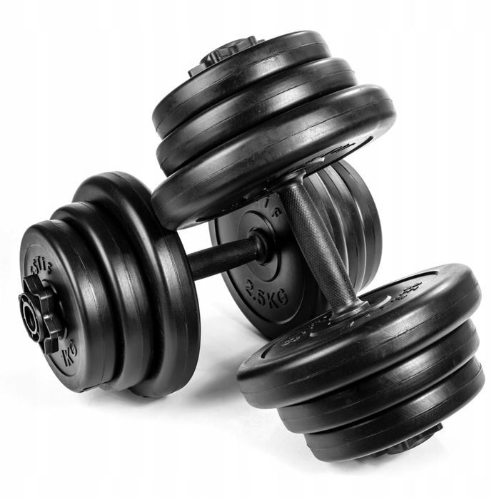 HANTLE HANTELKI 20 KG 2x10 kg ciężarki do ćwiczeń treningowe regulowan