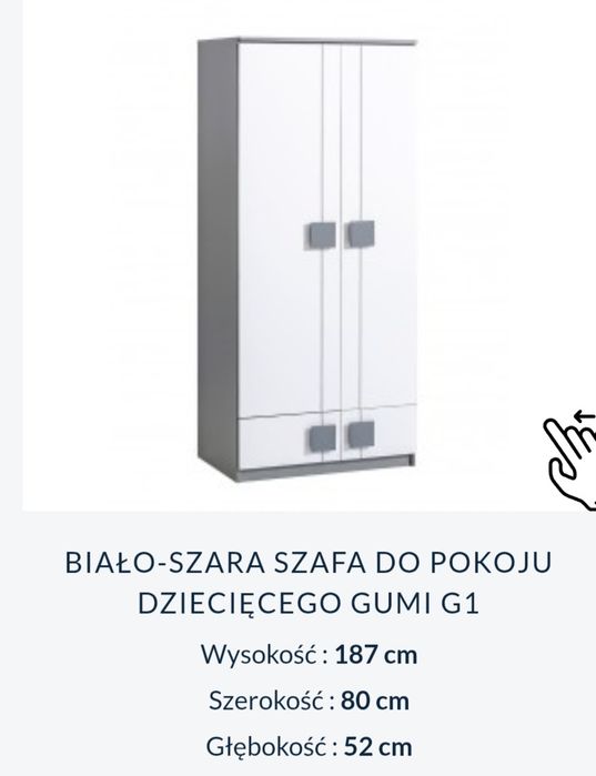 Zestaw mebli: Szafa + Biurko narożne Abra Meble – Komplet 200 zł!