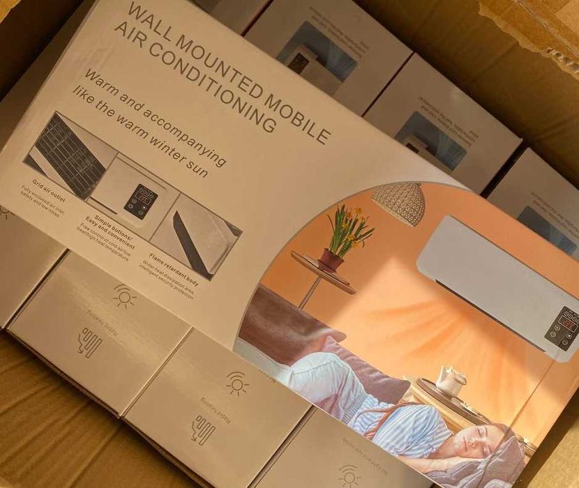 Настенный кондиционер 2в1 тепловентилятор обогреватель дуйка с пультом