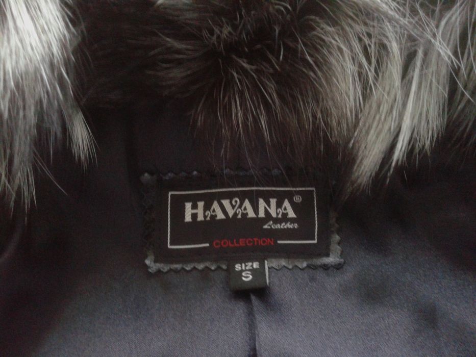 ДОВГА 1метр Натуральна шкіряна Чорнобурка HAVANA розмір S