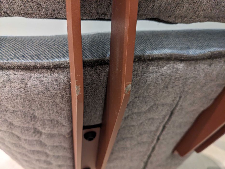 Fotel Malabo szaro-niebieski obrotowy