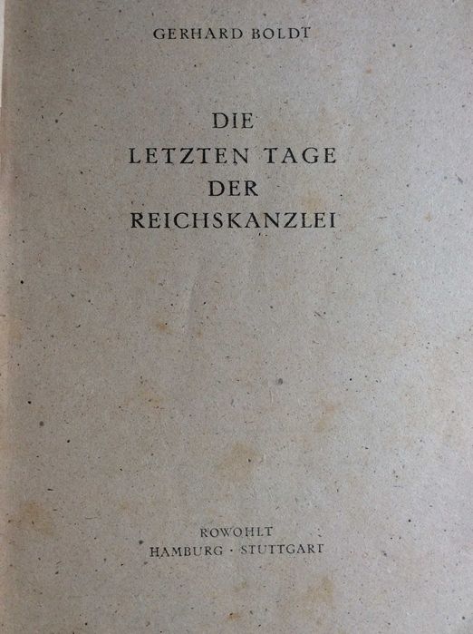 Os últimos dias da Chancelaria do Reich , 1947