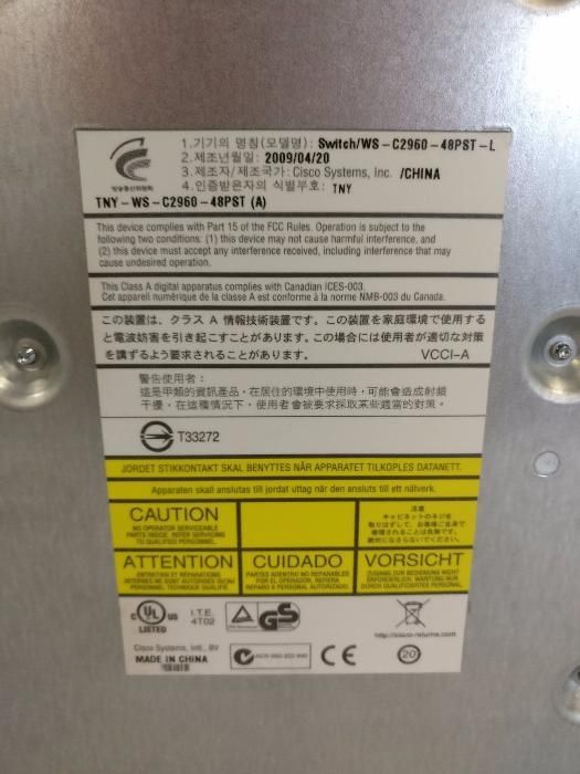 Przełącznik zarządzalny Cisco WS-C2960-48PST-L PoE
