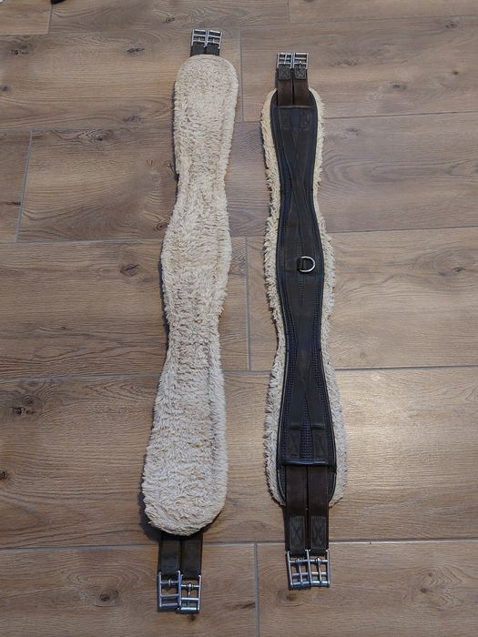 Popręg z futrem naturalnym 130cm