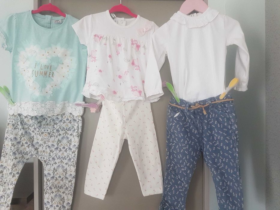 Paka, zestaw ubranek dla dziewczynki rozmiar 74- 80