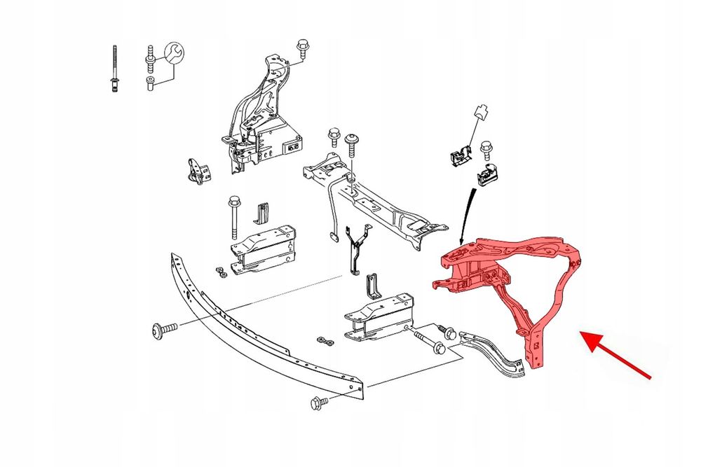 mercedes e-class w212 2012-2016 okular reflektora lewy a2126200500