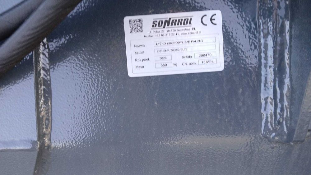 Szuflo-krokodyl Ząb palony 2,4m QFIT JCB Manitou Merlo Cat Case Sonarol