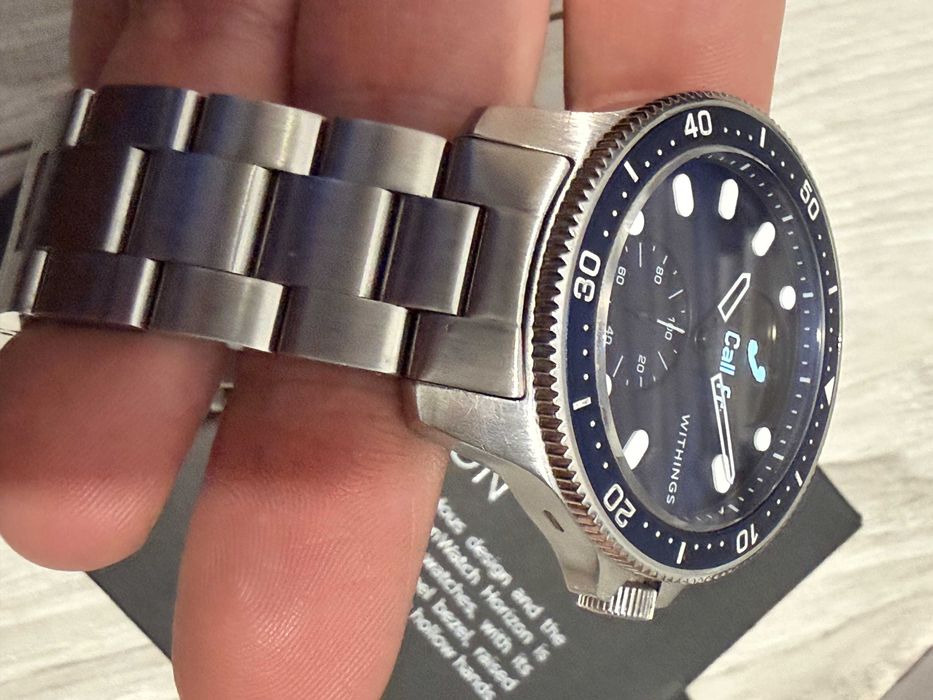 Withings ScanWatch Horizon 43mm niebieski smartwatch app