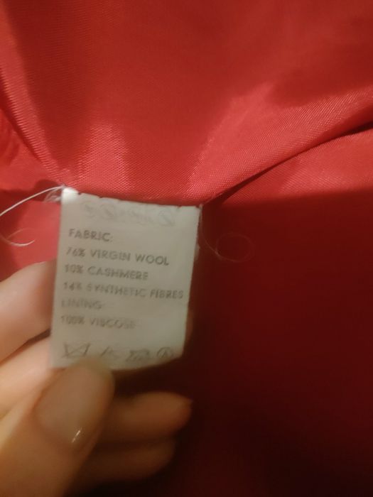 Stary płaszcz z wełny, rozmiar 44