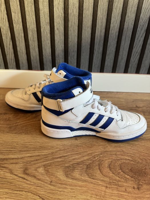 Tênis Adidas Forum Mid – Branco/Azul – Original