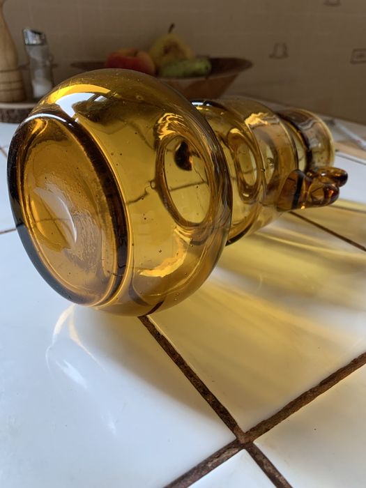 Wazon Huta Kamionka Łysa Góra Szkło PRL antico