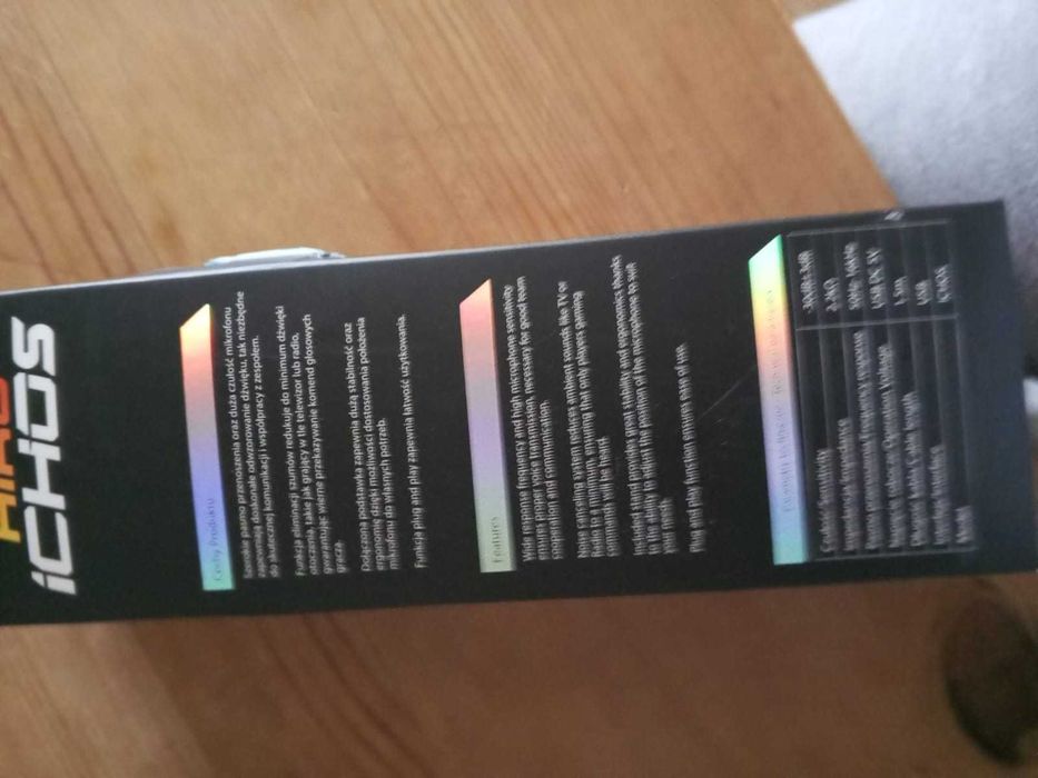 Mikrofon gamingowy HIRO Ichos USB (czarny)-nowy