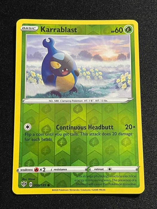Carta Pokémon Karrablast 8/189 Darkness Ablaze
