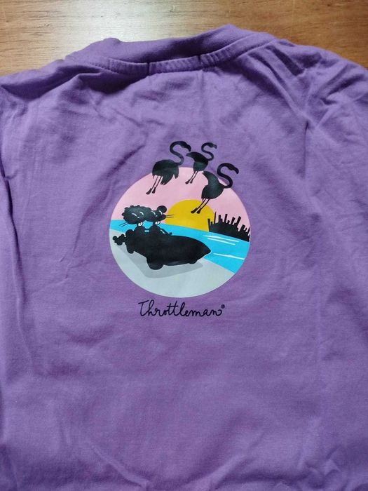 T-shirt Criança Throttleman Roxa Miami Vice Tamanho 8