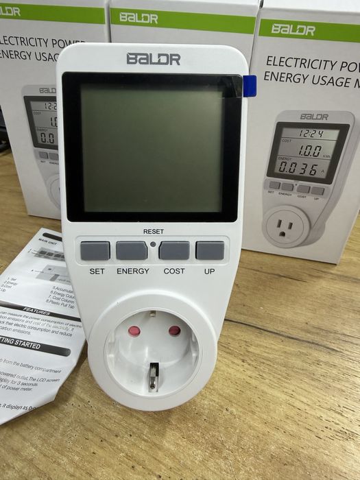 Ватметр BALDR B3091 2 вимірювач споживання електроенергії 3680W