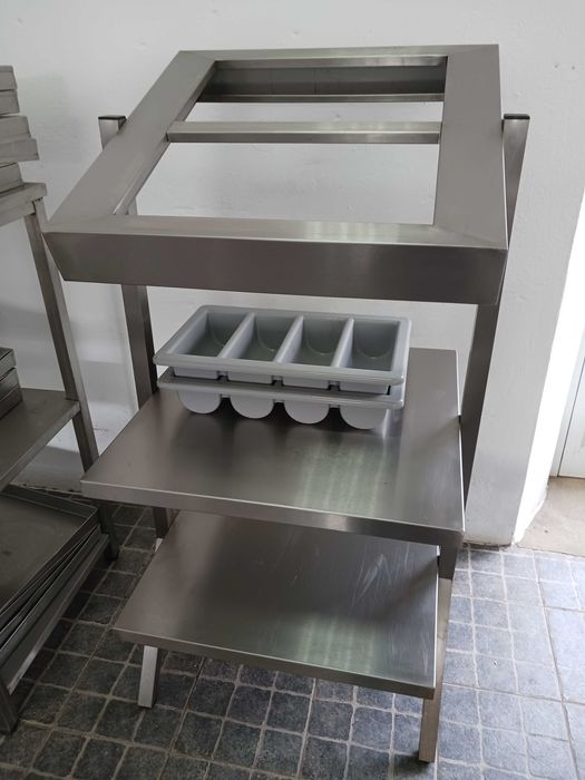 ACM1502 - Carrinho de Suporte de Talheres, Tabuleiros, Pratos - Usado