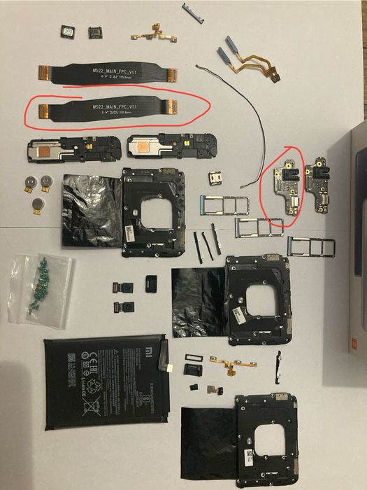 Taśma główna + płytka ładowania redmi note 9 pro
